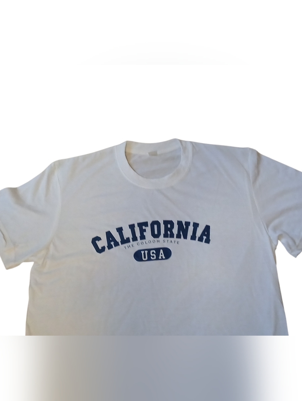 Access - NWOT, White Cotton "California" Unisex Tee Shirt, Short Sleeves, Large - Picture 4 of 8